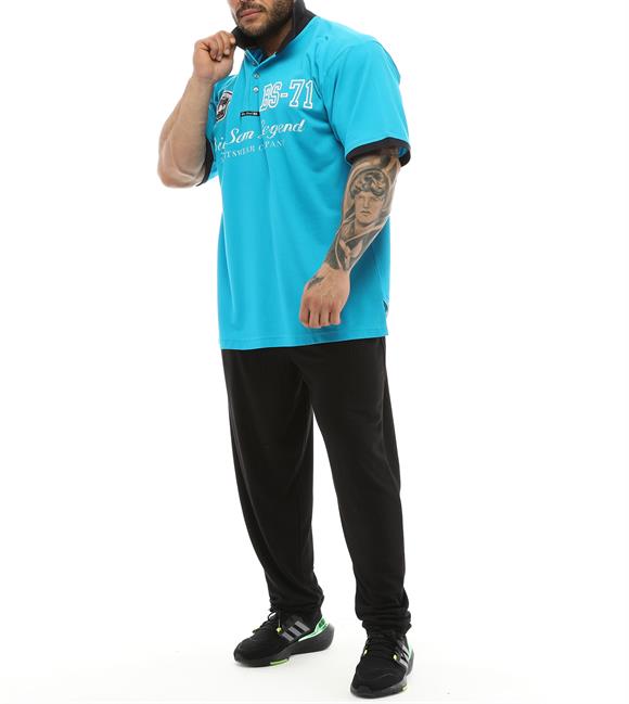 Mens Turquoise Polo T-shirt