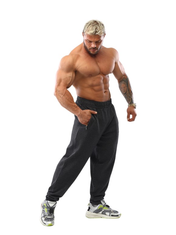 Mens Winter Sweatpants with Zippered Pockets