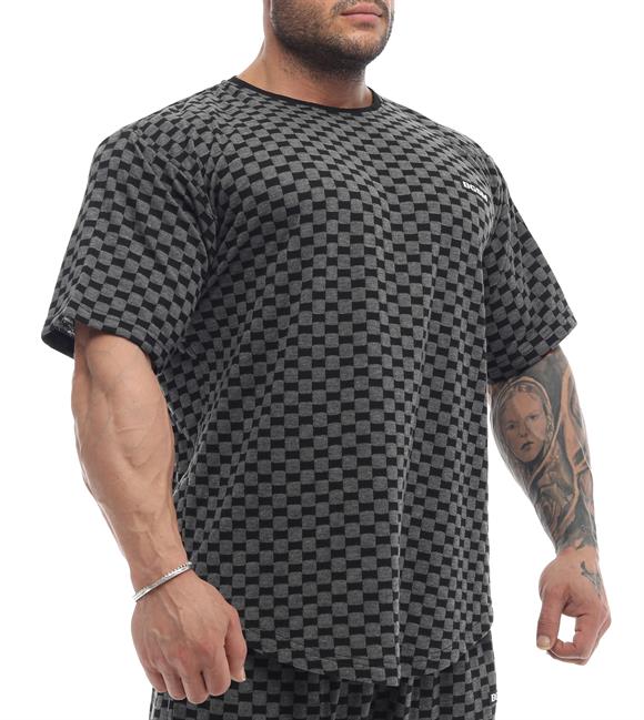 Oversize Plaid Design Rag Top