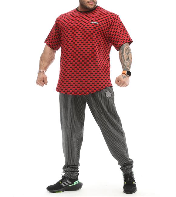 Oversize Plaid Design Rag Top