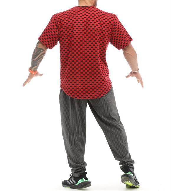 Oversize Plaid Design Rag Top