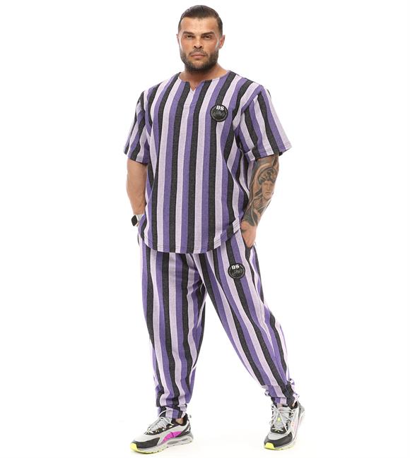 Oversize Striped Rag Top Gym T-shirt