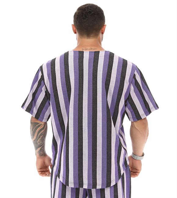 Oversize Striped Rag Top Gym T-shirt