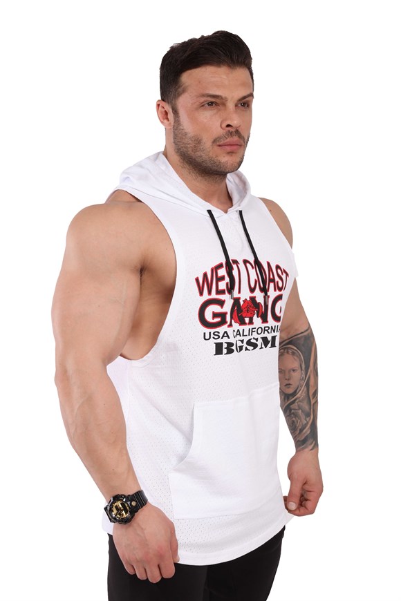 Sleeveless Hoodie Tank Top 2308