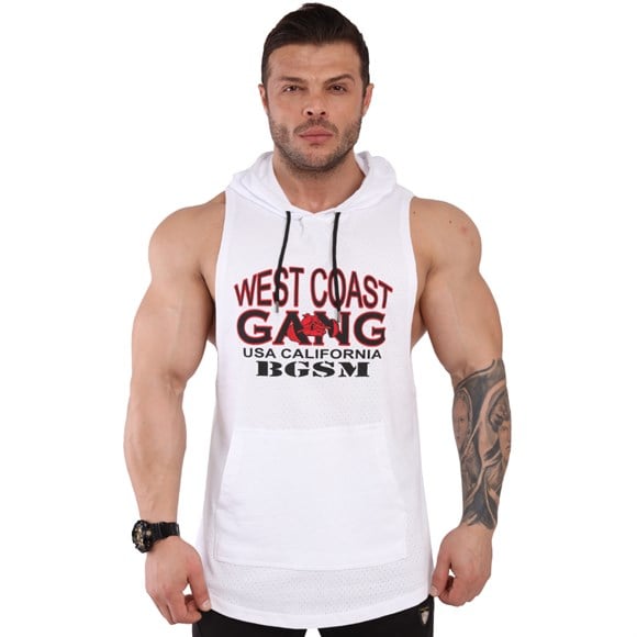 Sleeveless Hoodie Tank Top 2308