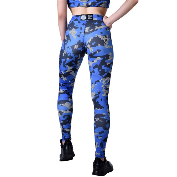 Workout Blue Camouflage Seamless Leggings