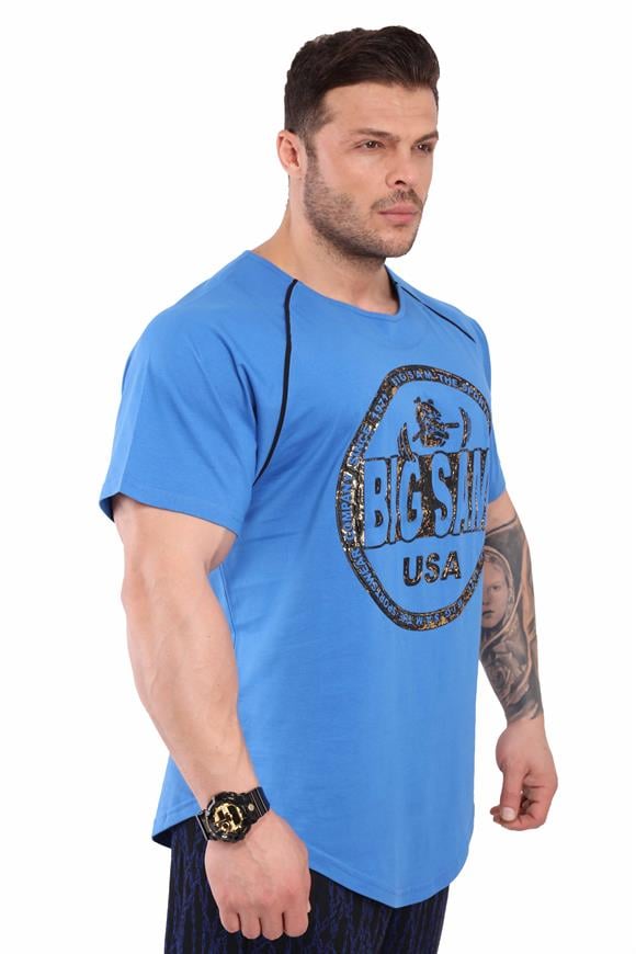 Mens Long Fit Cotton Gym T-shirt