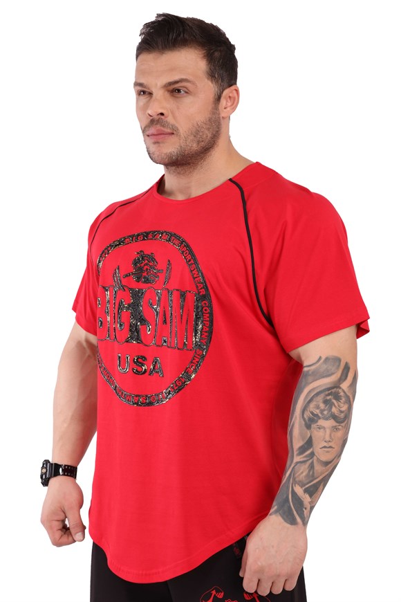 Mens Long Fit Cotton Gym T-shirt