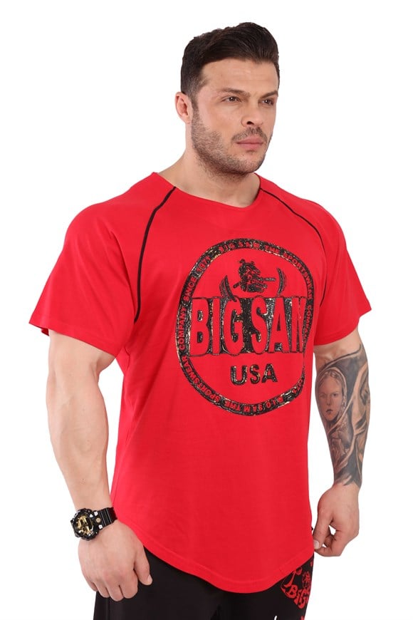 Mens Long Fit Cotton Gym T-shirt