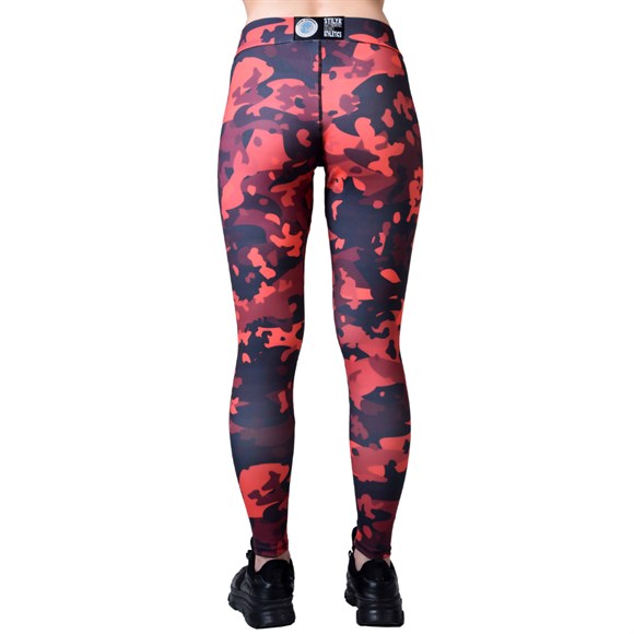 Workout Red Camouflage Seamless Leggings