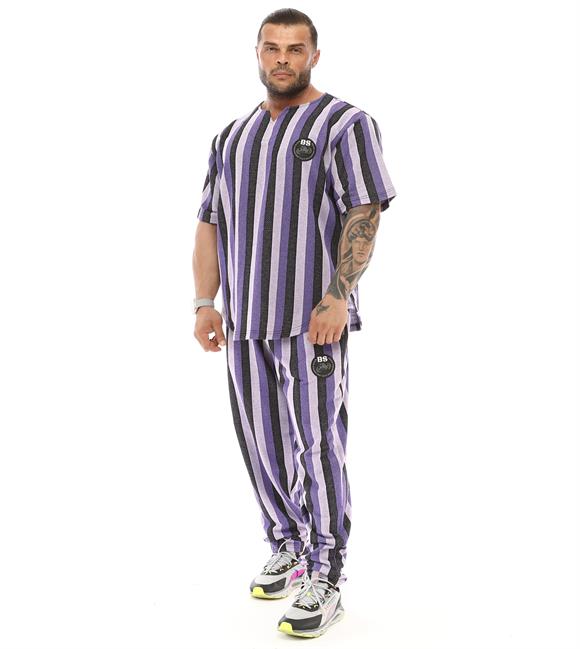 Oversize Striped Rag Top Gym T-shirt