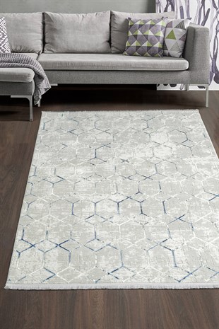 Carpetde Home Nouve Serisi Akrilik Koridor Salon Yatak Odası Mutfak için Tüm Ebatlı İpeksi Sık Dokulu Halı NV1066