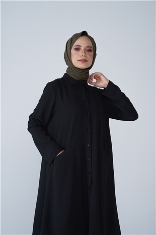 Düğmeli Cep Detaylı Bol Paça Aerobin İkili Takım Siyah