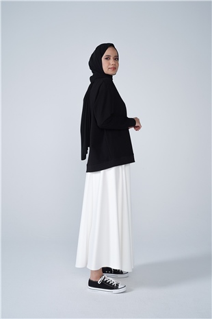 Scuba Kloş Etek Beyaz