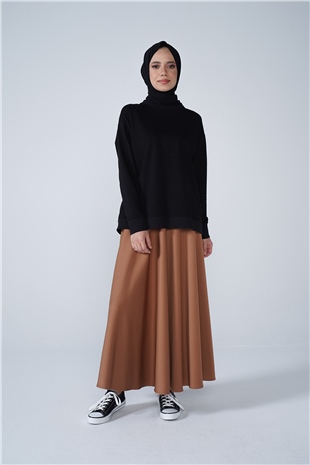 Scuba Kloş Etek Taba