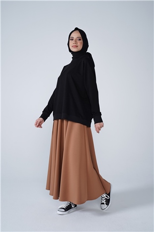 Scuba Kloş Etek Taba