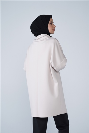 Yüksek Yaka Basic Scuba Tunik Taş