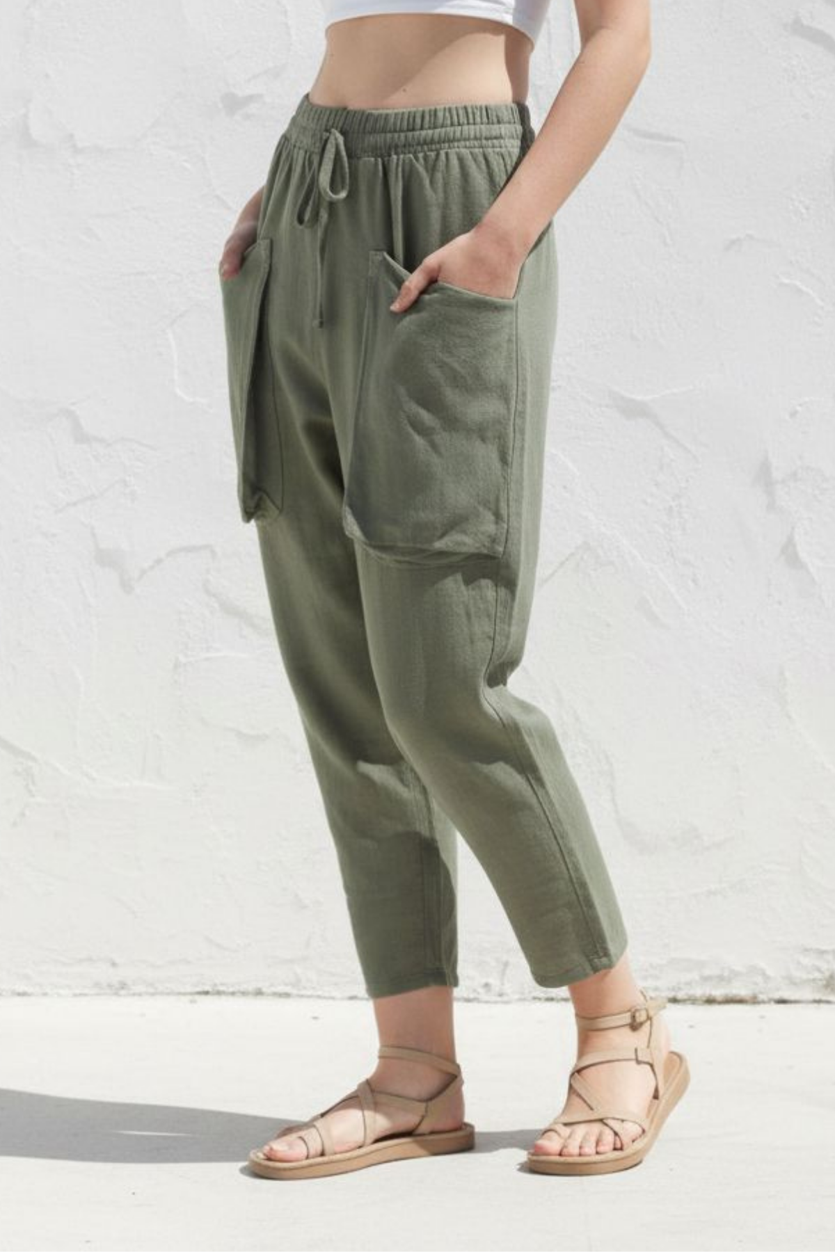 HAKİ ÇUVAL CEPLİ PANTOLON | curly