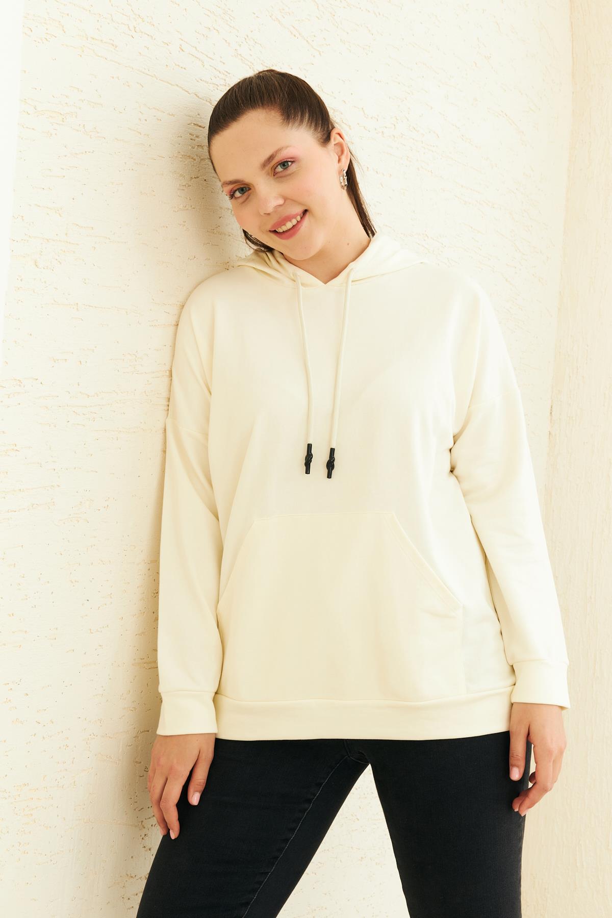 KEMİK KAPÜŞONLU SWEATSHIRT | curly