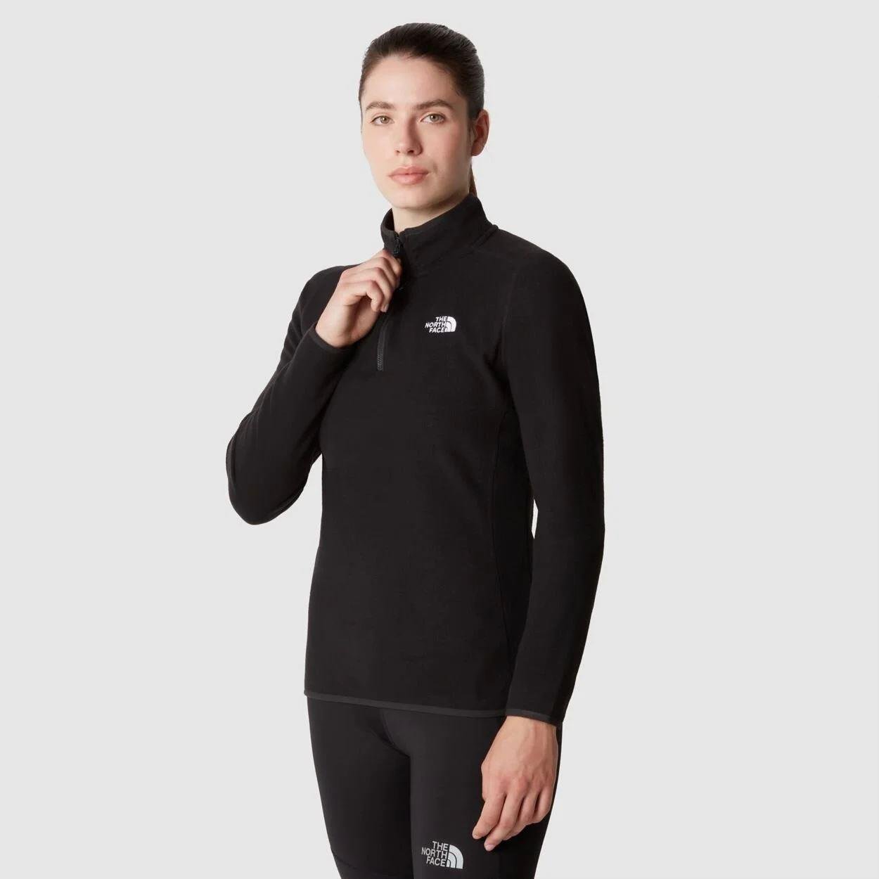 The North Face W 100 Glacier 1/4 Zip - Eu Kadın Mont