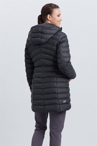 Skechers W Essential Maxi Length Hooded Jacket Kadın Mont S212005