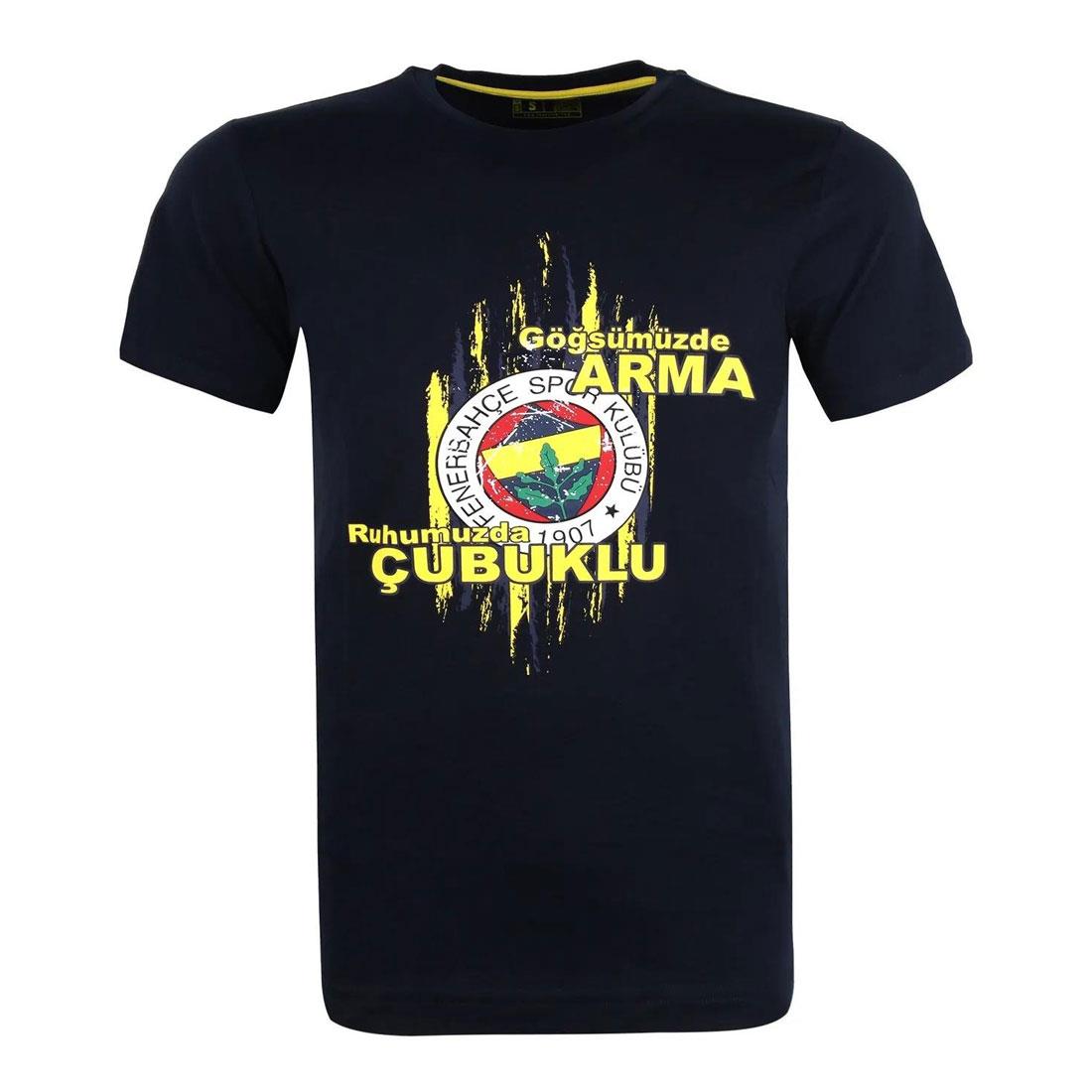 Fenerbahçe Tribün Göğsümüzde Arma Erkek Tişört TK010EFK07