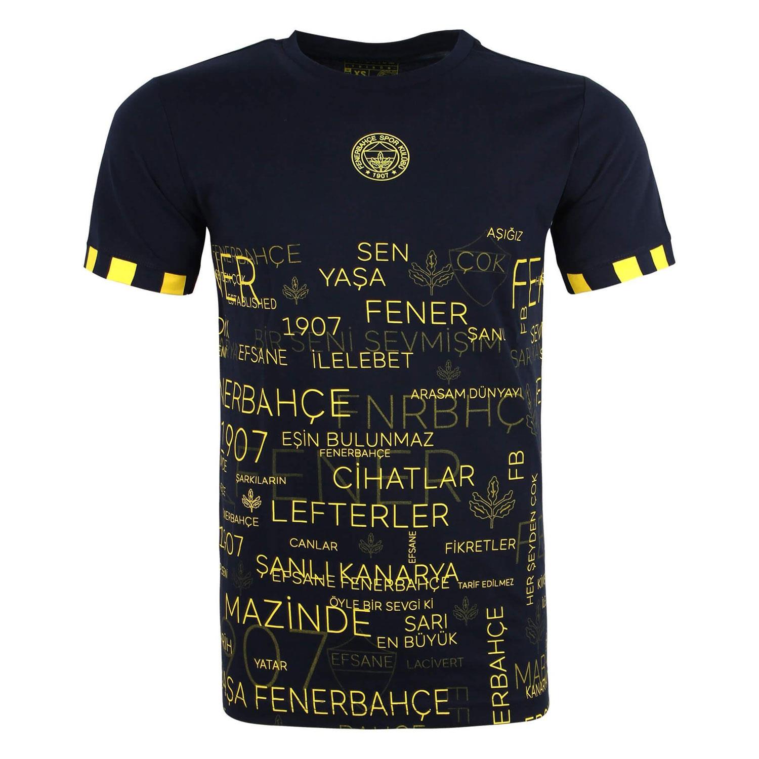 Fenerbahçe Tribün Marş Detaylı Erkek Tişört TK010EFK08