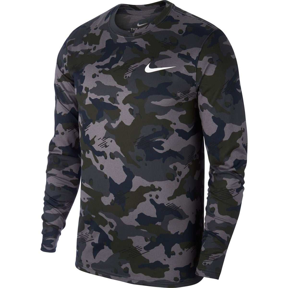 Nike M Nk Dry Leg Tee Ls Camo Erkek Sweat Tişört