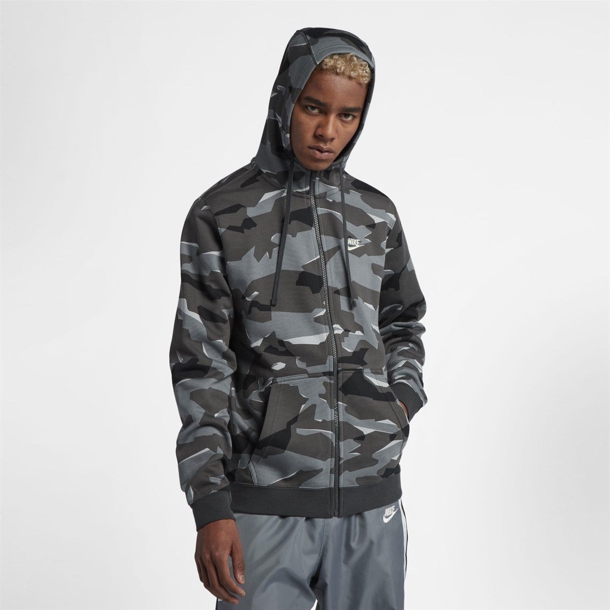 Nike M Nsw Club Camo Hoo Erkek Sweat