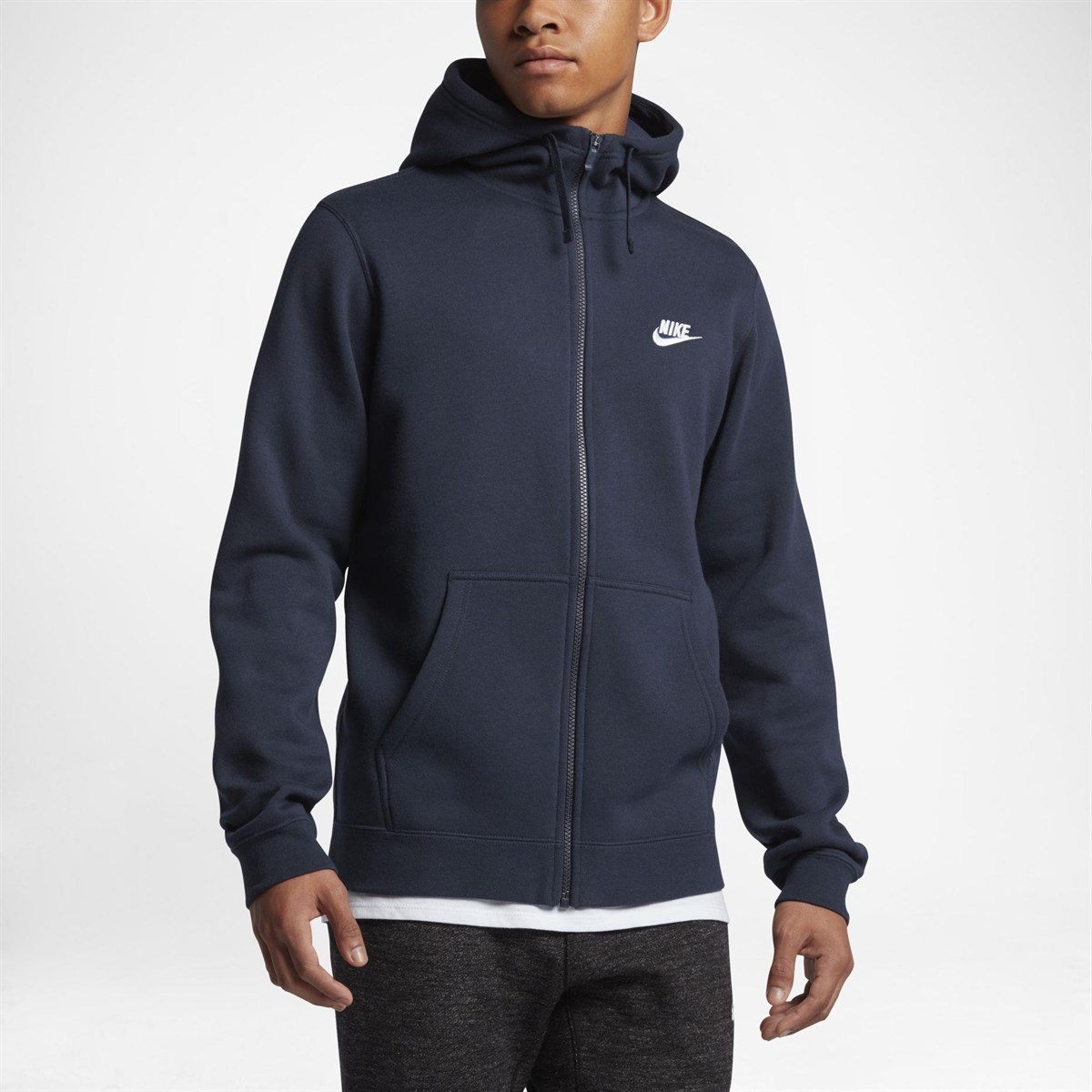 sweat nike m nsw club hoodie fz bb