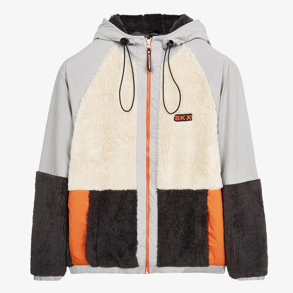 新品　MENS STRECH BACK FLEECE PARKA XL Skechers M Outdoor Fleece Full Zip Sherpa Erkek Polar S232310-032