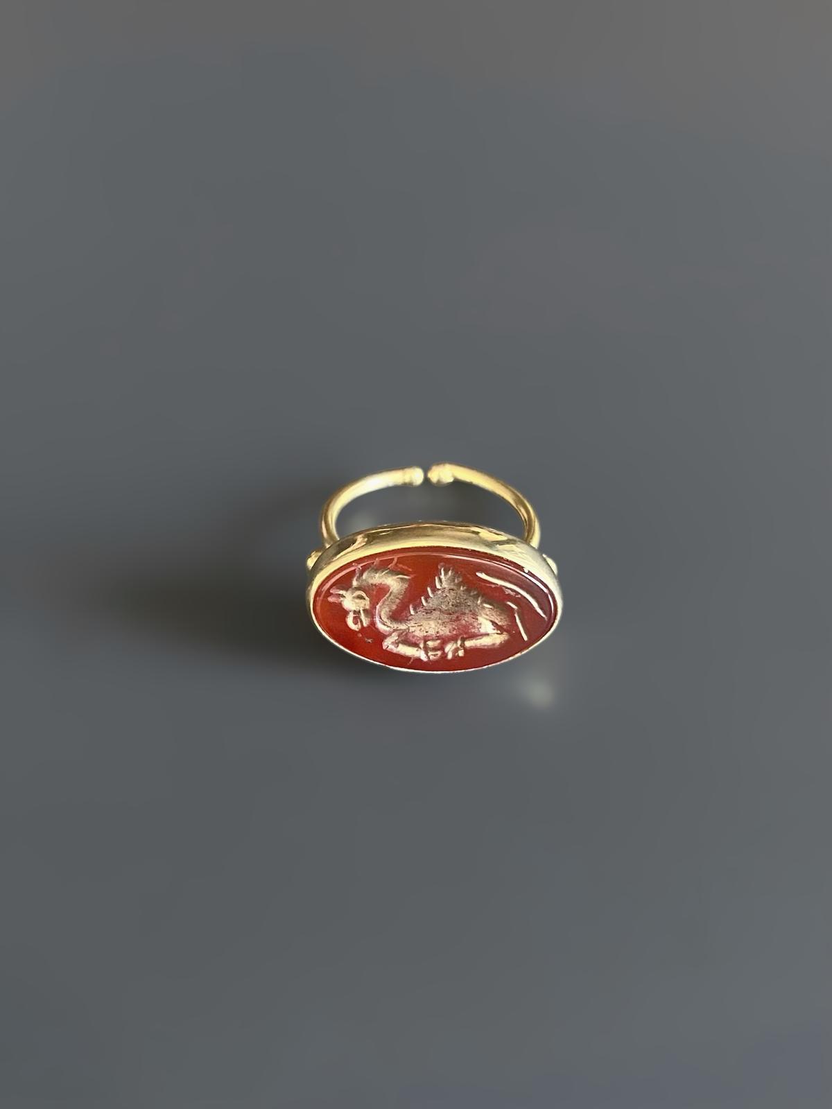 Akik Mitolojik Yüzük 6