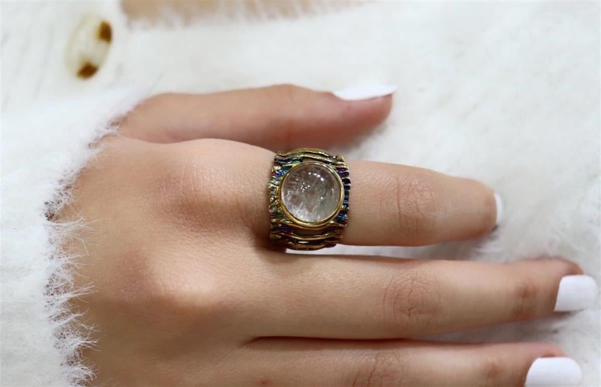 Rutilli Kuvars Tasarım Yüzük