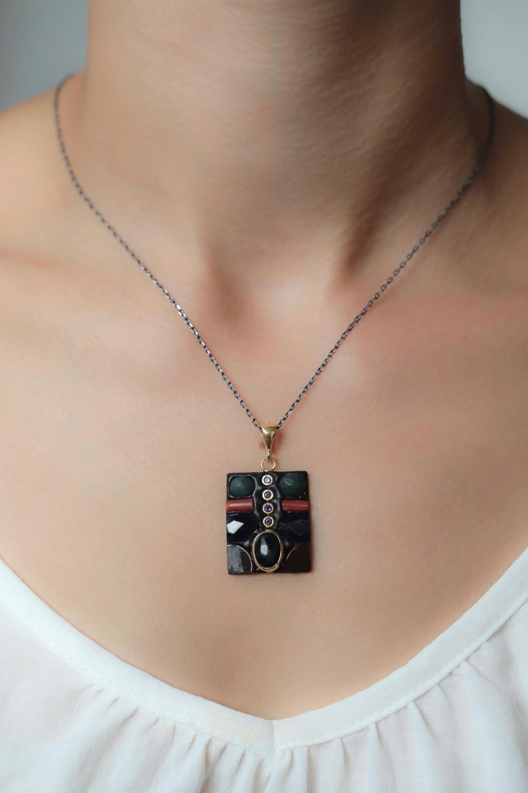 Tasarım Mix Gem Kolye