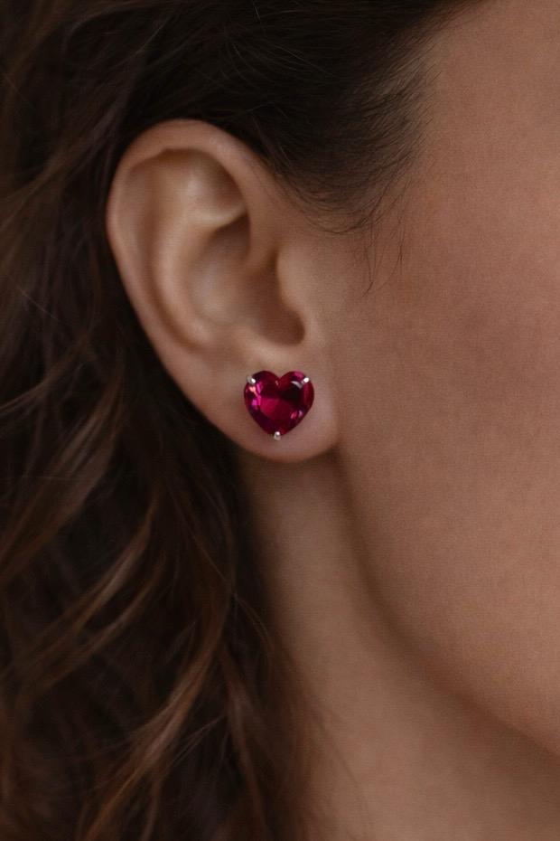 İce Cut Kalp Küpe 4