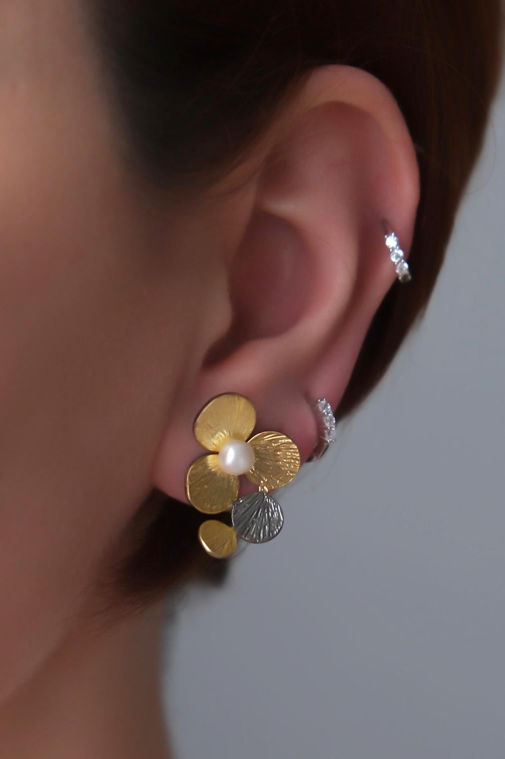 İncili Küpe Gold 