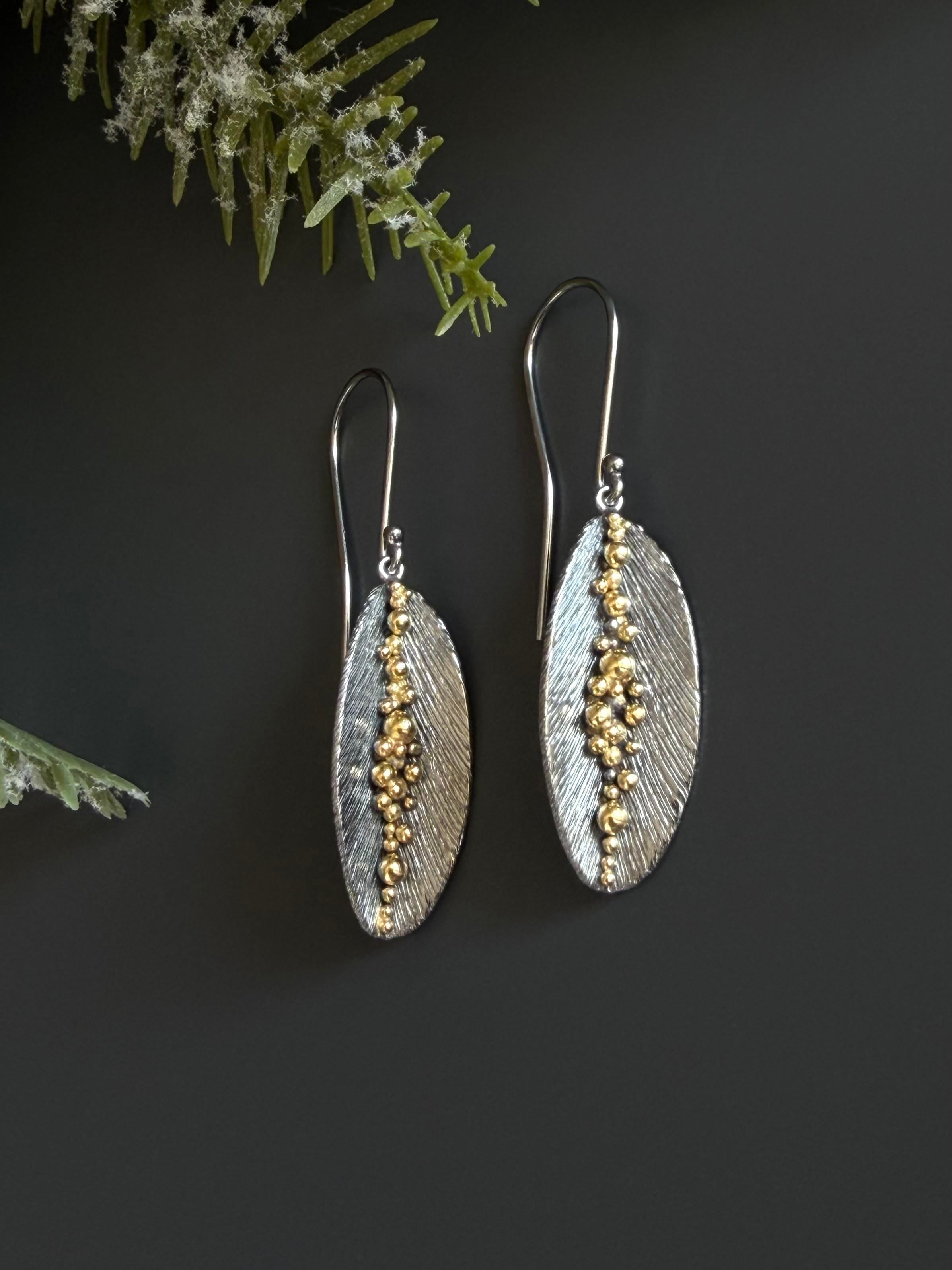 Güverseli Yaprak Küpe