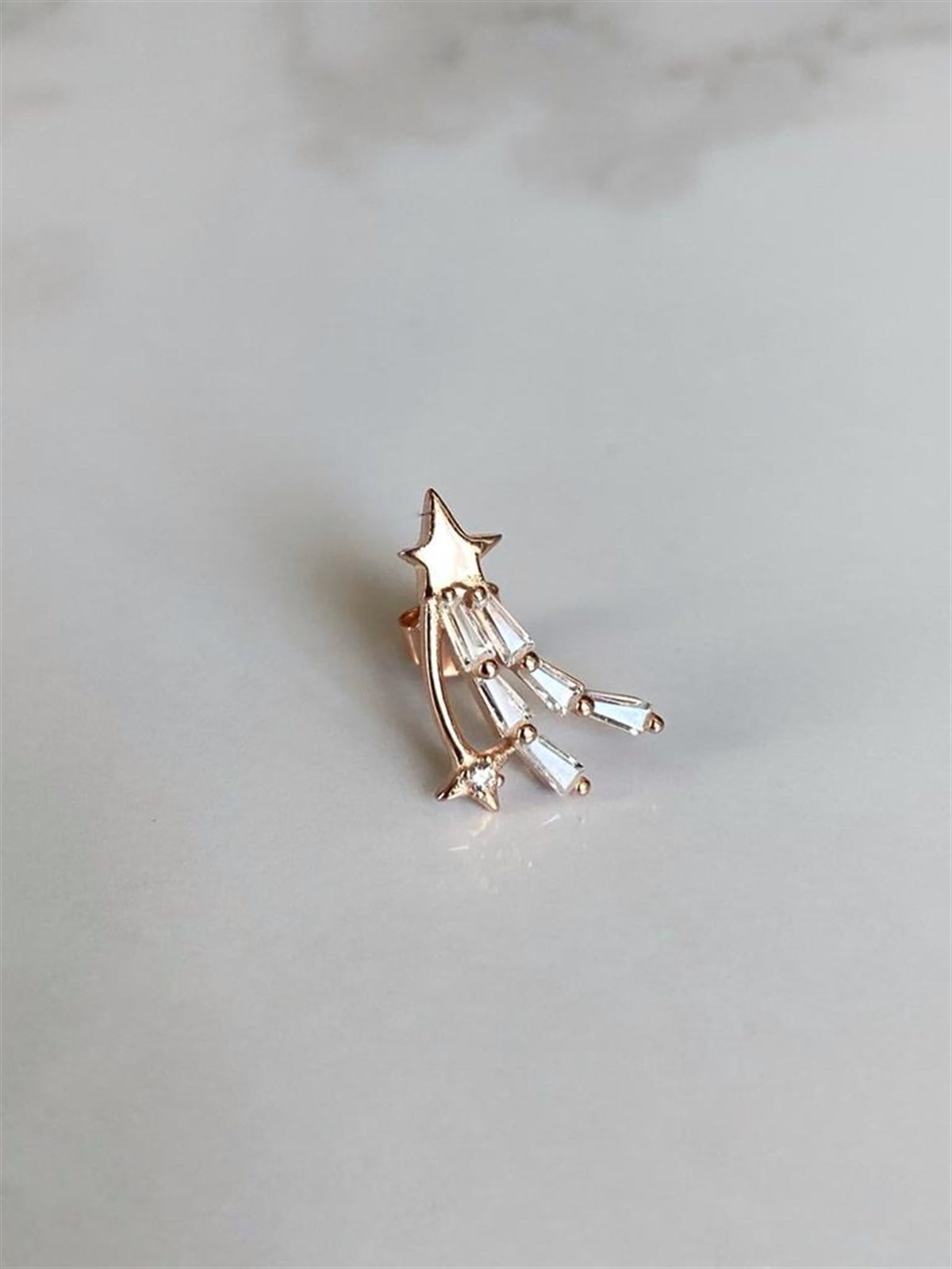 Baget Taşlı Yıldız Küpe