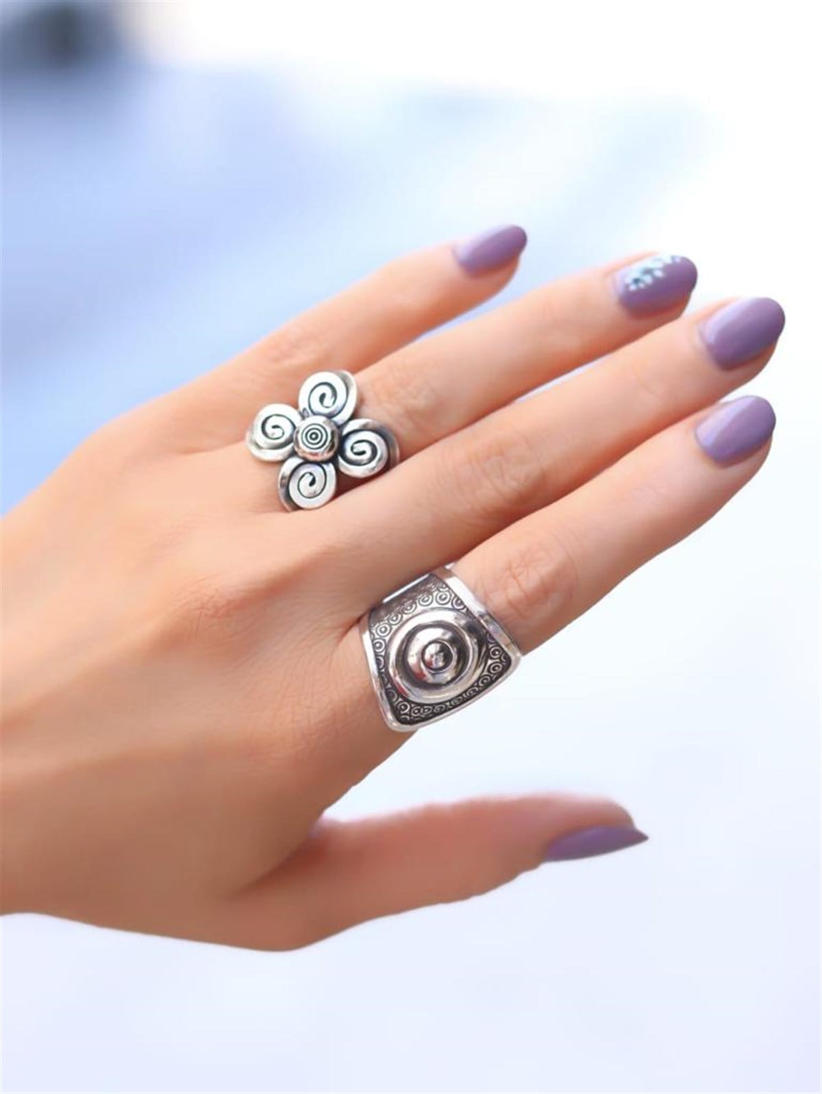 El Yapımı Lava Yonca Yüzük