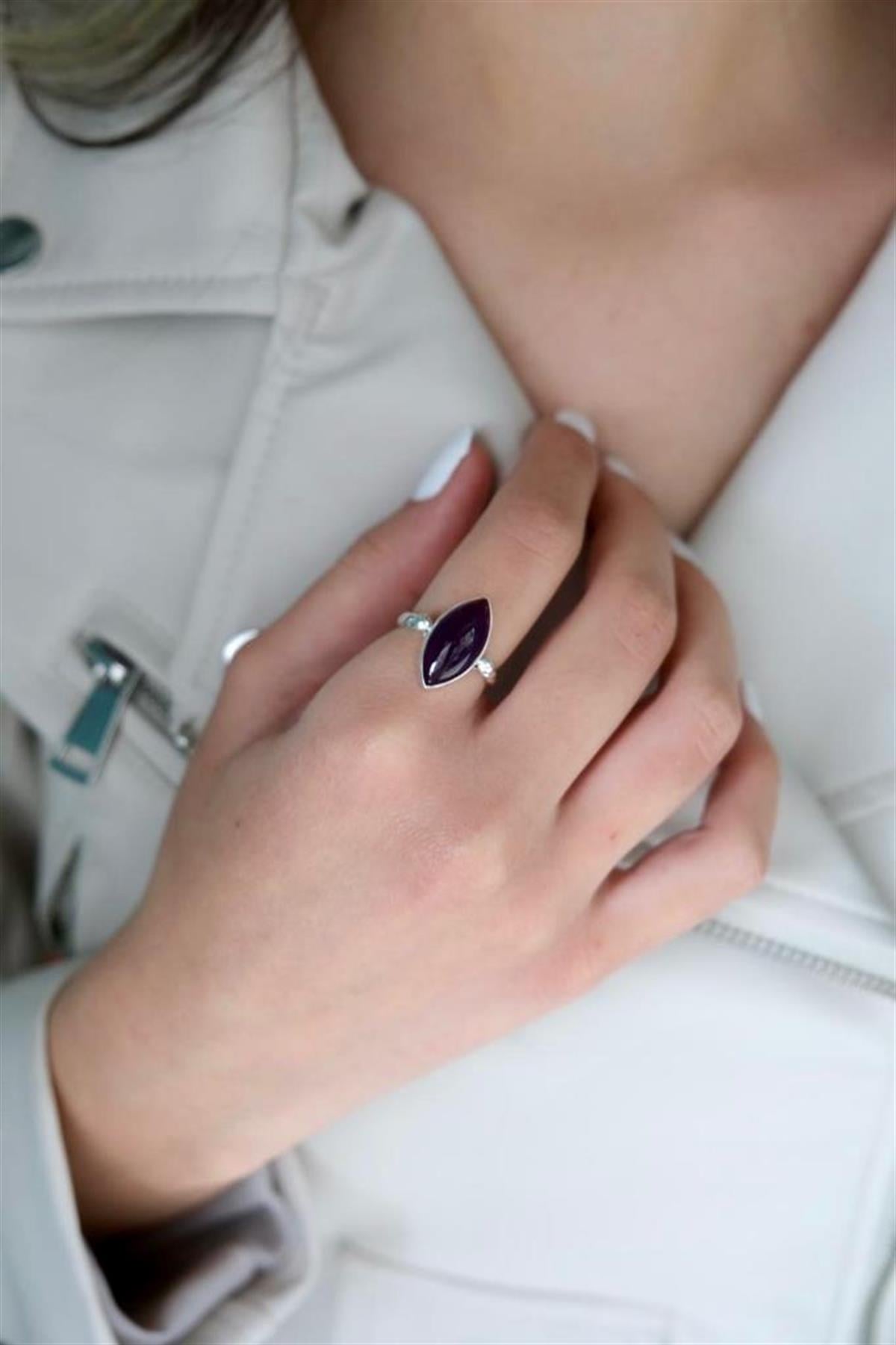 Mekik Ametist Yüzük