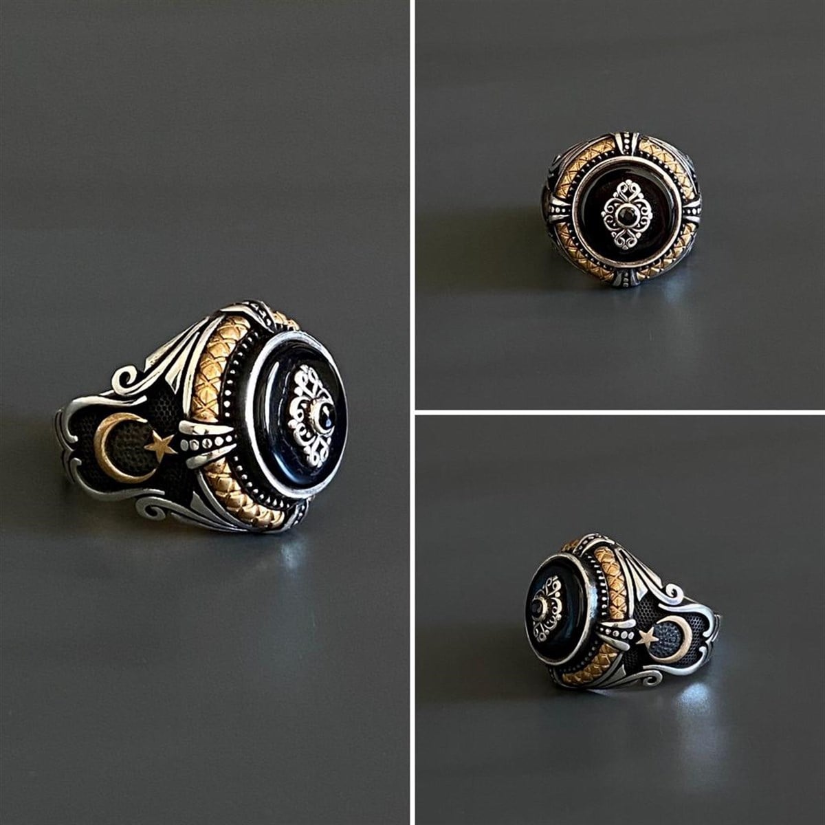 Onyx Taşlı Yüzük 