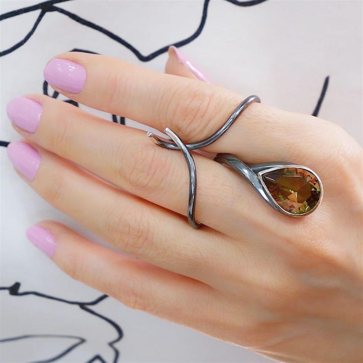 Özel Tasarım Sultanit Taşlı Yüzük