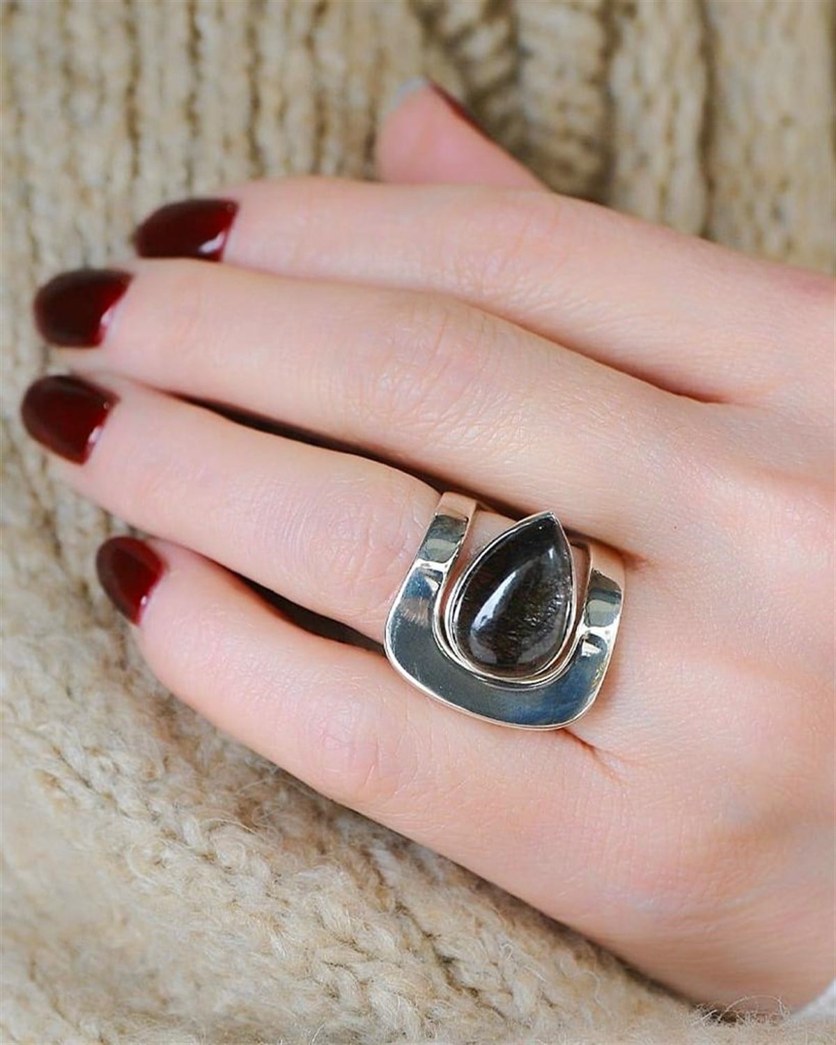 Rutilli Kuvars Taşlı Yüzük  