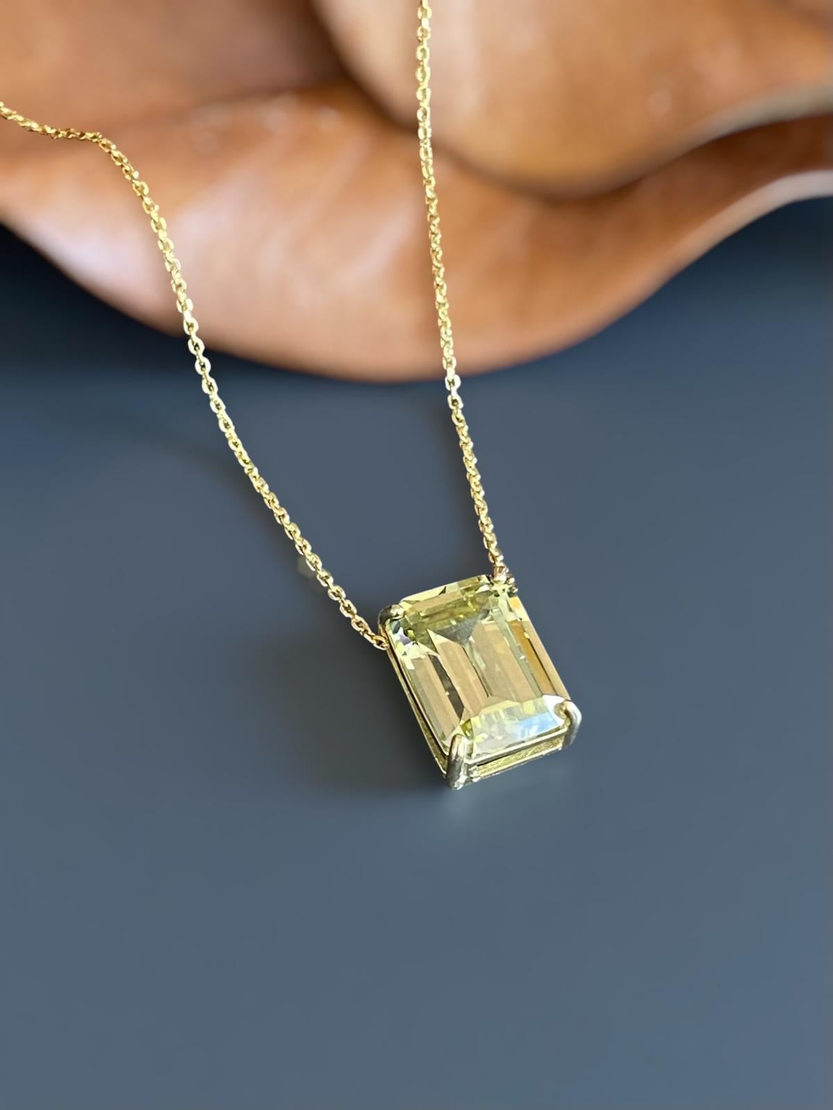 Baget Limon Topaz Kolye