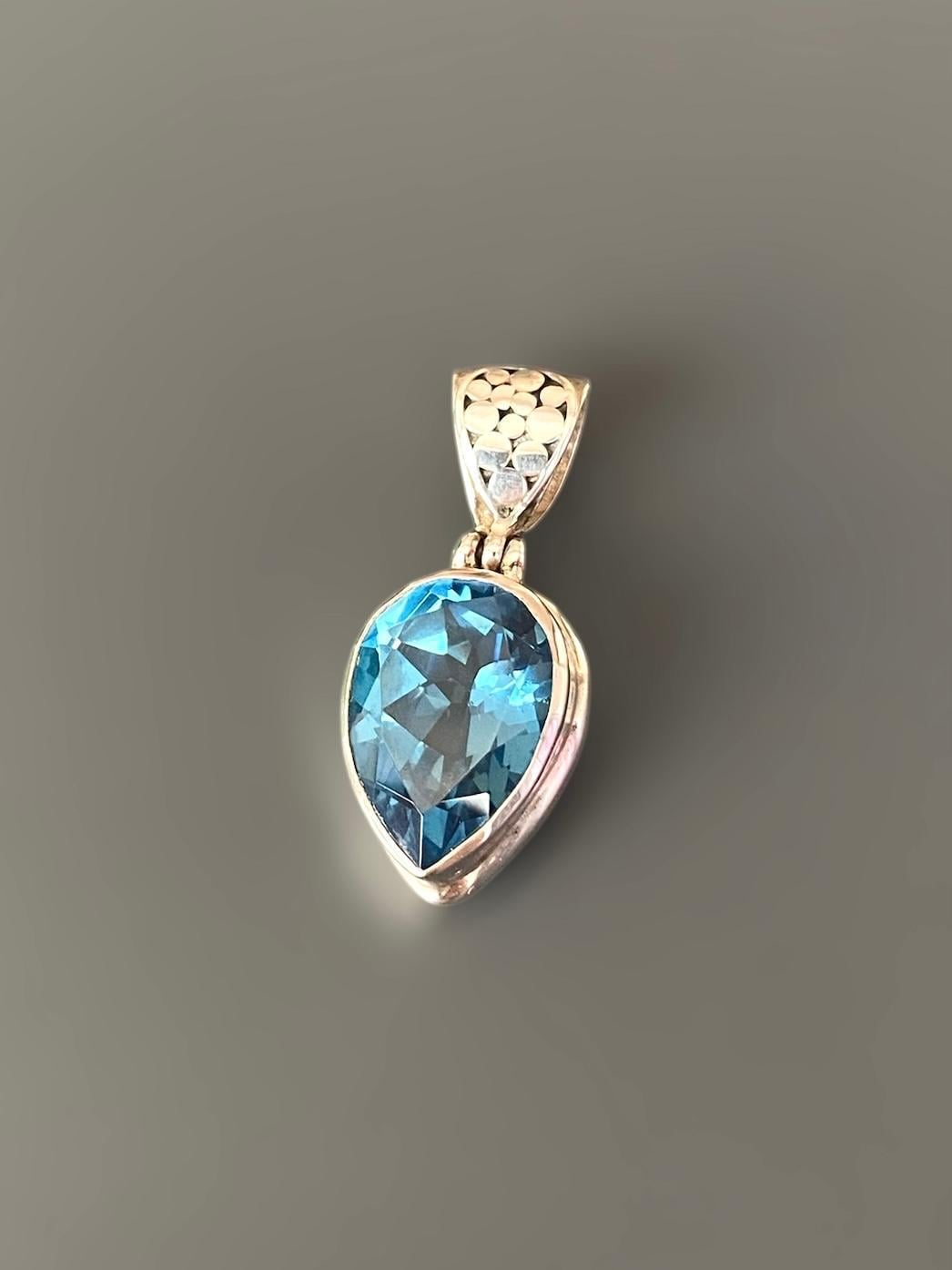 Mavi Topaz Kolye Ucu
