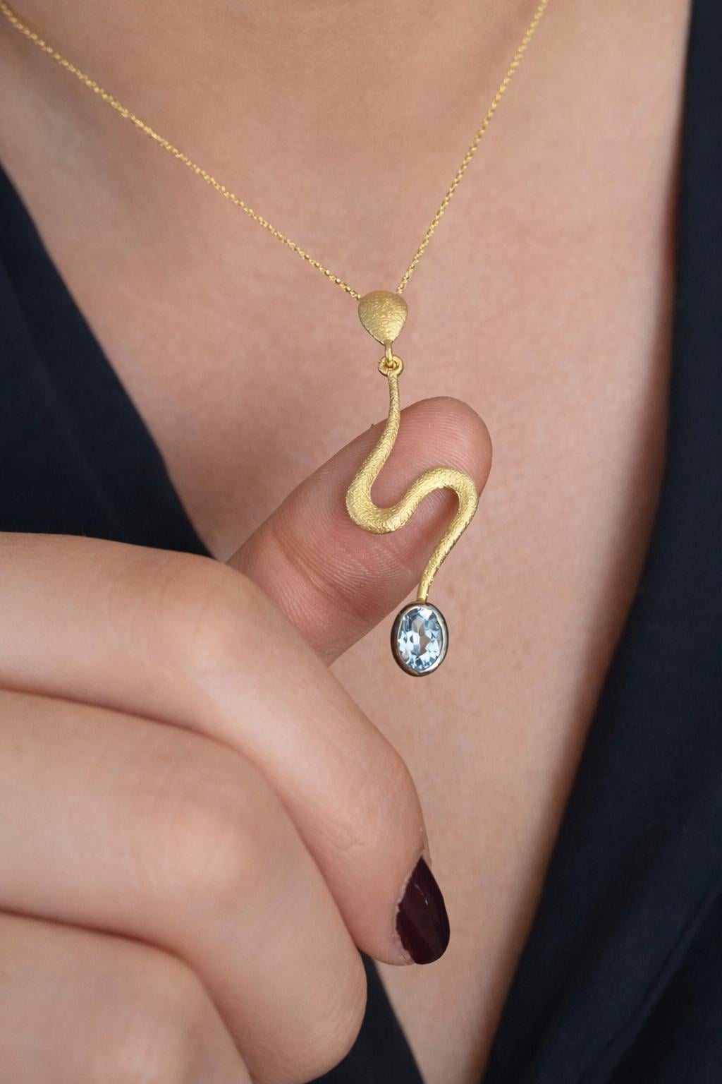 Tasarım Aquamarine Kolye