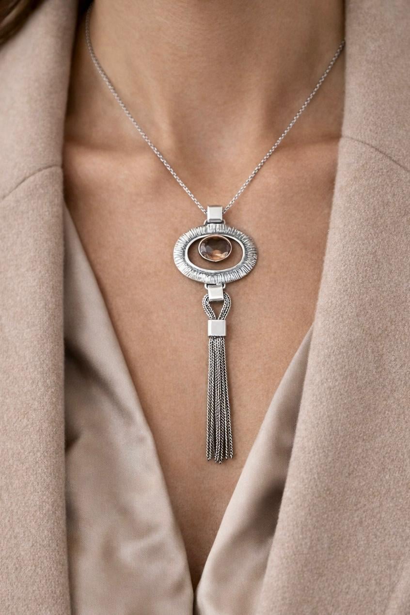 Tasarım Sultanit Taşlı Kolye