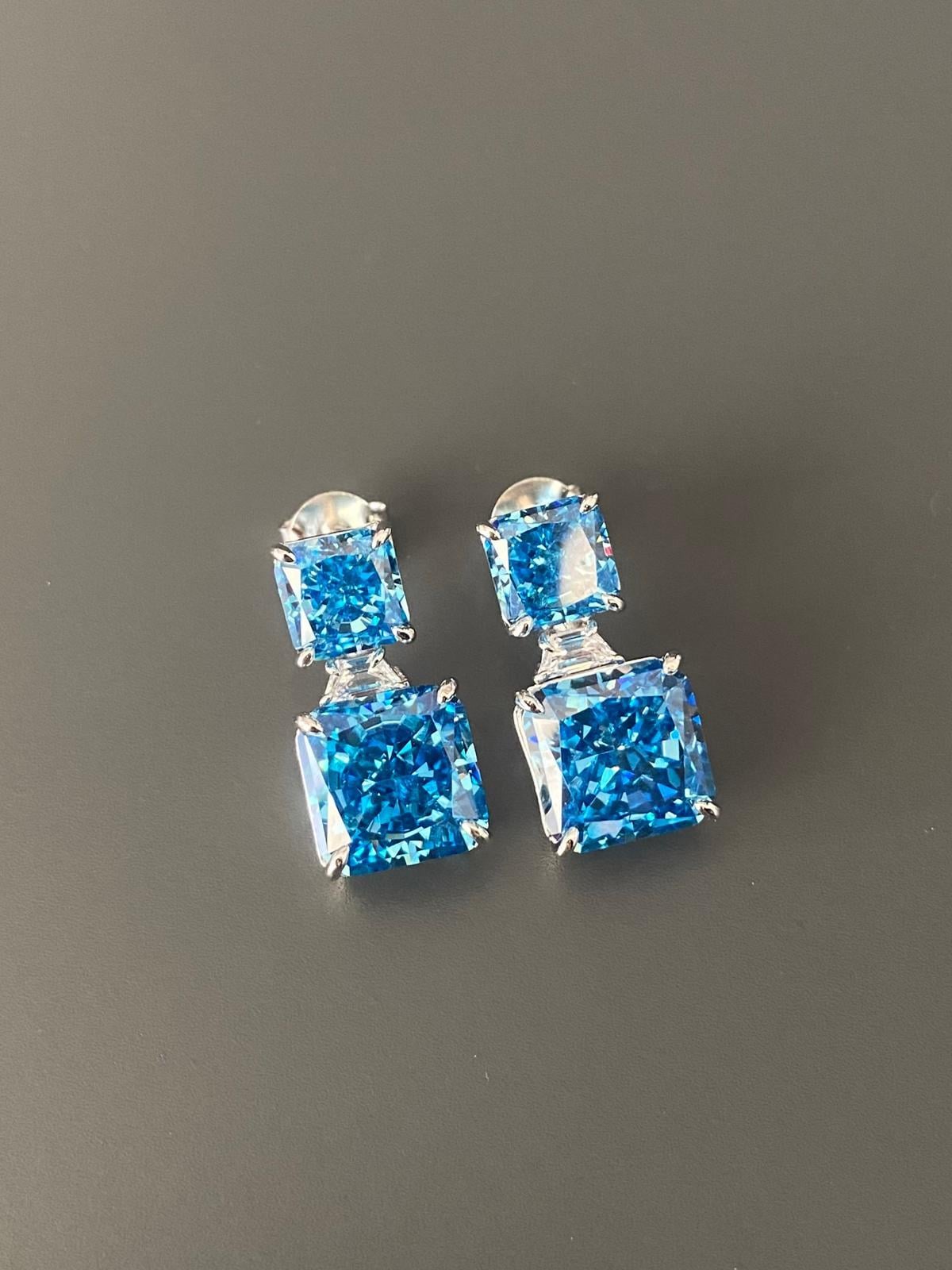 Blue Topaz Küpe