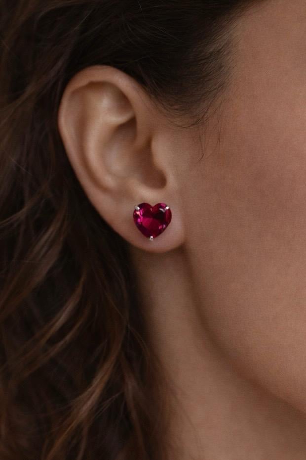 İce Cut Kalp Küpe 4