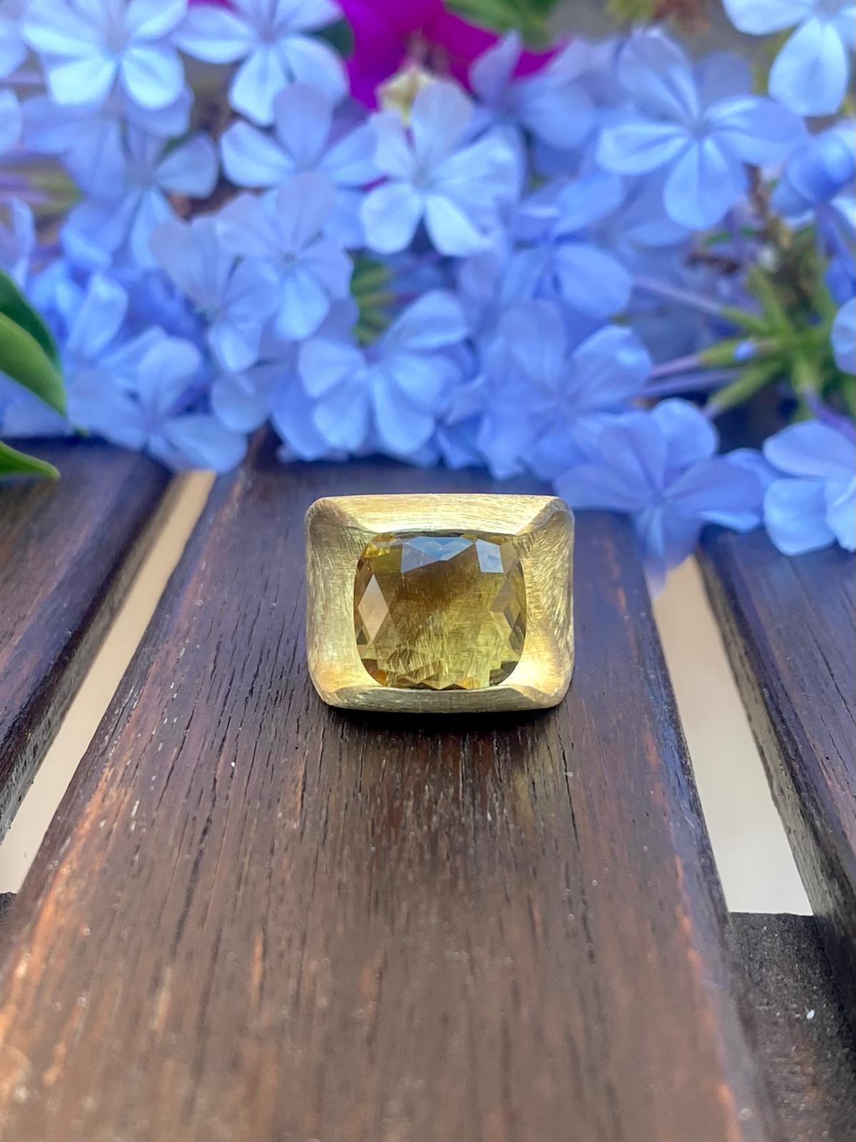 Dumanlı Topaz Tasarım Yüzük